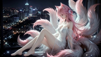 窗台少女