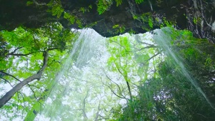 夏日清凉瀑布流水