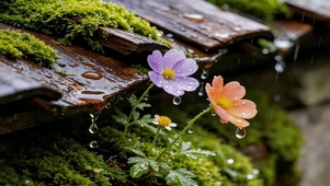 雨天的小花朵