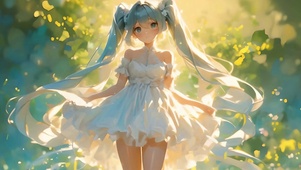 双马尾公主裙少女