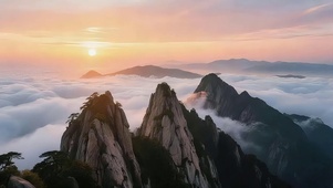 山巅风卷云舒