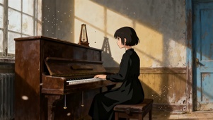 钢琴音乐女