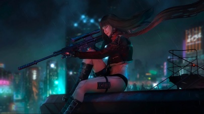 赛博朋克 狙枪少女