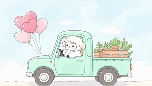 绵羊开车
