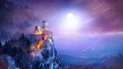 月光下的城堡