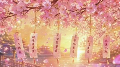 樱花风铃下的祝福