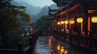 雨夜古镇（二）