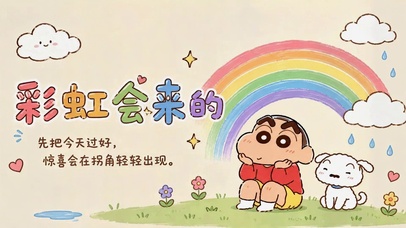 彩虹会来的治愈蜡笔小新