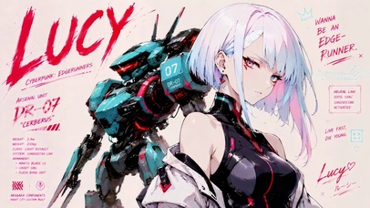 赛博朋克露西机甲美少女