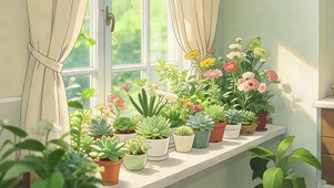 窗台绿植多肉
