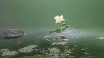 唯美简约 平静湖面 