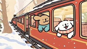 回家路上的线条小狗