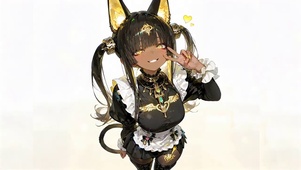 《萌系猫耳少女：俏皮比耶》