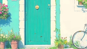 门前花草树木带鱼屏