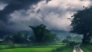 雨天暴雨带鱼屏