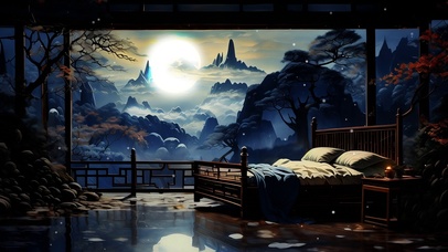 唯美中国风床前明月光