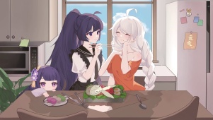 琪亚娜&芽衣 吃早餐
