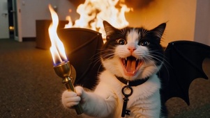 小恶魔奶牛猫