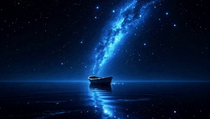 星空下的小船