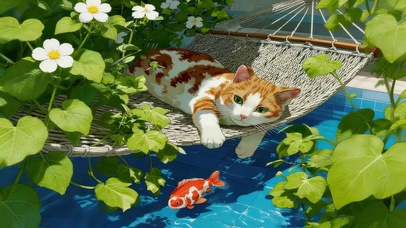 悠闲的猫咪