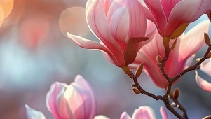 护眼小清新花朵带鱼屏