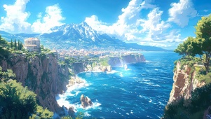 蓝天阳光海岛小镇