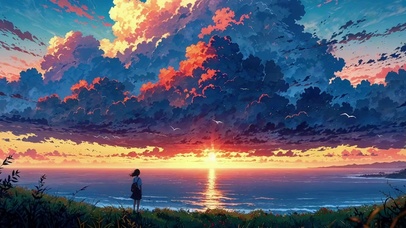 夏天的夕阳