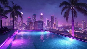 城市的夜景