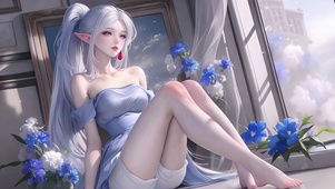 窗边精灵美少女