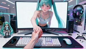 次元姬双马尾少女