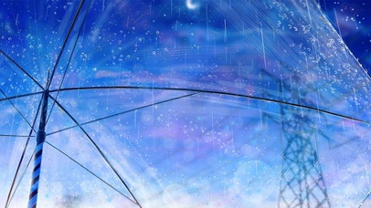 撑着雨伞
