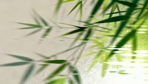 水波竹林带鱼屏