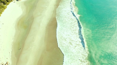 治愈沙滩海浪4K