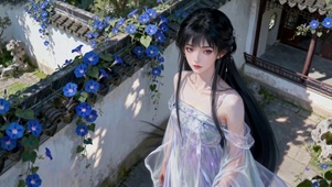 古风国风庭院纯欲白皙清纯美人