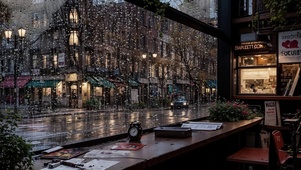 【雨景】夜雨中的街道