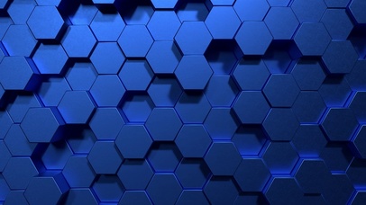 4k蓝色蜂巢科技-竖屏