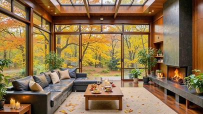 复古室内唯美秋景