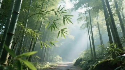 绿色护眼阳光竹林