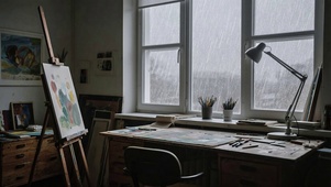 【雨景】安静的画室