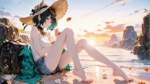 氛围感海边落日奈芙尔