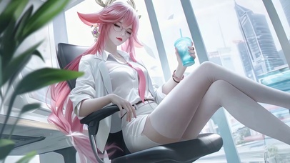 制服白丝美女-八重神子