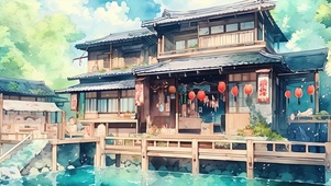 动漫场景插画