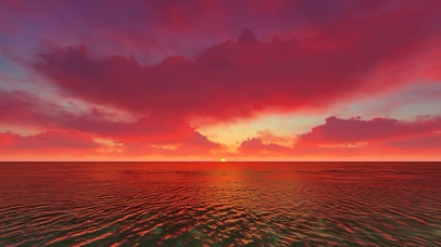 唯美大海火烧云