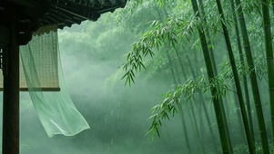 新中式烟雨竹林