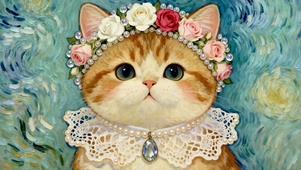 油画猫咪