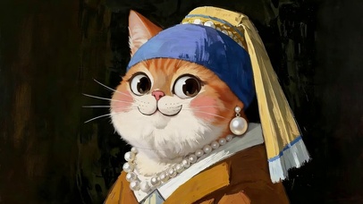 世界名画橘猫
