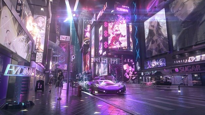 雨后霓虹交错——赛博朋克の深巷