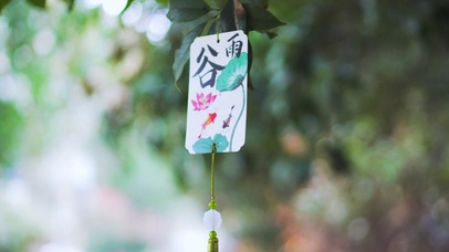 4K春季节气日谷雨传统节气日