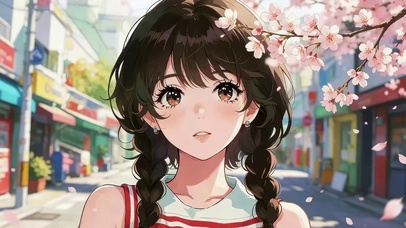 小镇桃花女孩
