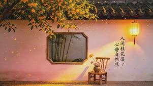 中式庭院，人间桂花落